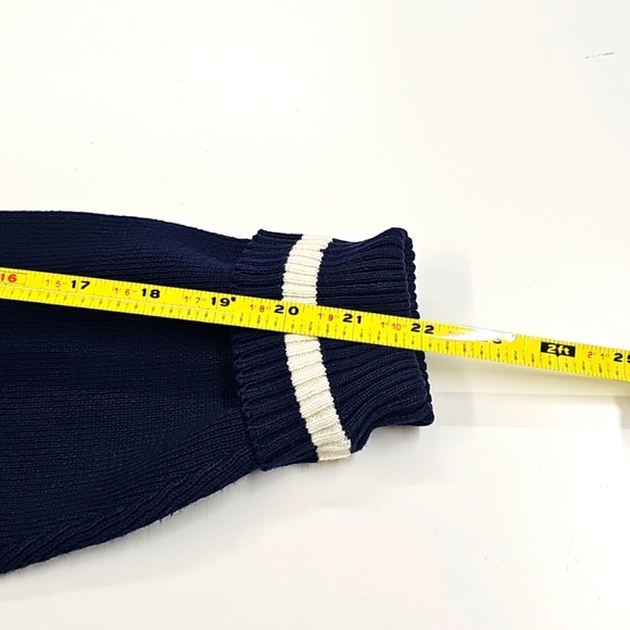 Vintage Polo by Ralph Lauren Navy Sweater with Red -Orange Raincoat Style Hood M - Picture 8 of 13